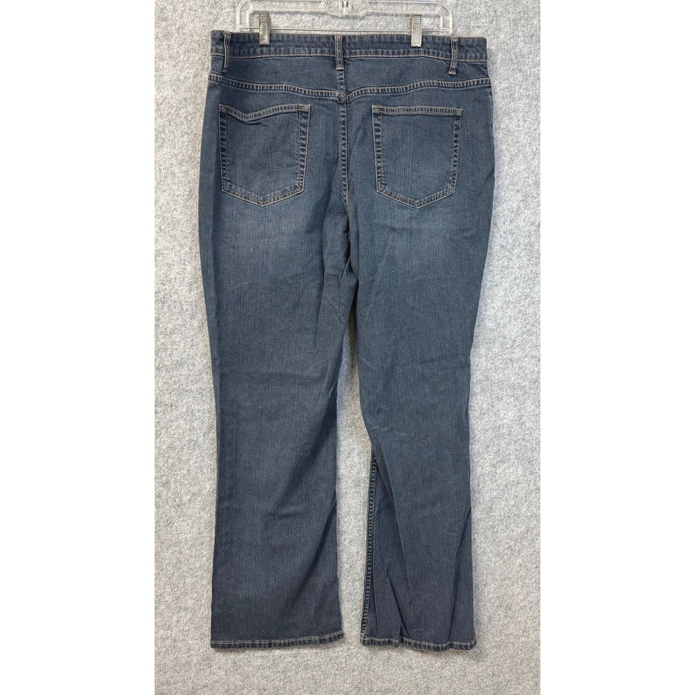 Coldwater Creek Womens Dark Wash Straight Leg Denim Jeans Blue Mid Rise Size 16 - Picture 5 of 13